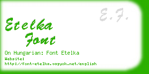 etelka font business card